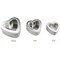 12 Pieces Heart Shaped Empty Metal Tin Cans with Clear Window Lids for Candle Making, Candies, Gifts &#x26; Treasures, Mixed Sizes